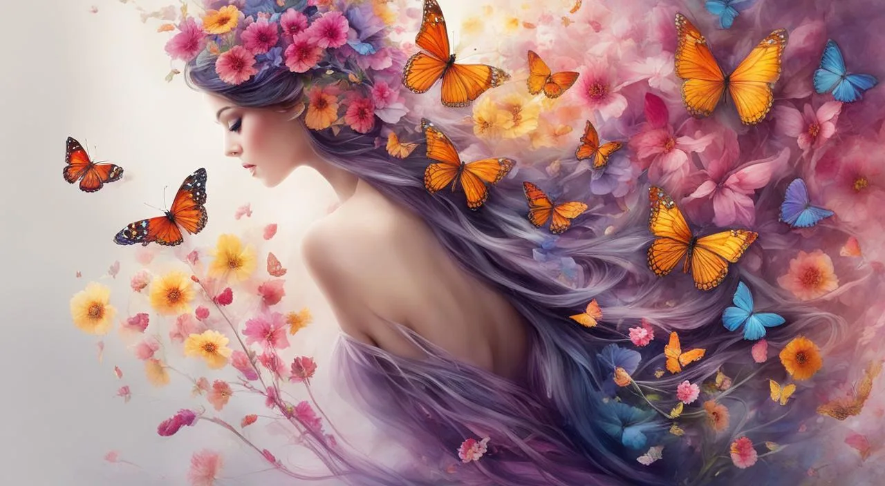 Inspire-se com Tatuagem feminina nas costas flores e borboletas