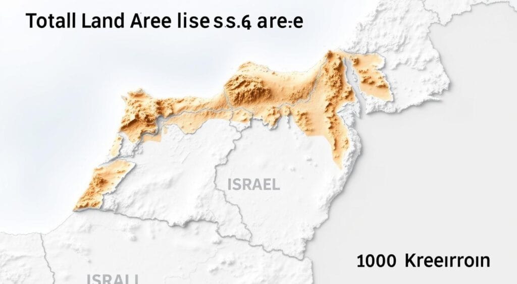 qual o tamanho de israel