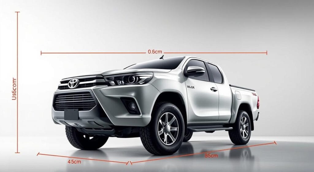 qual o tamanho da hilux