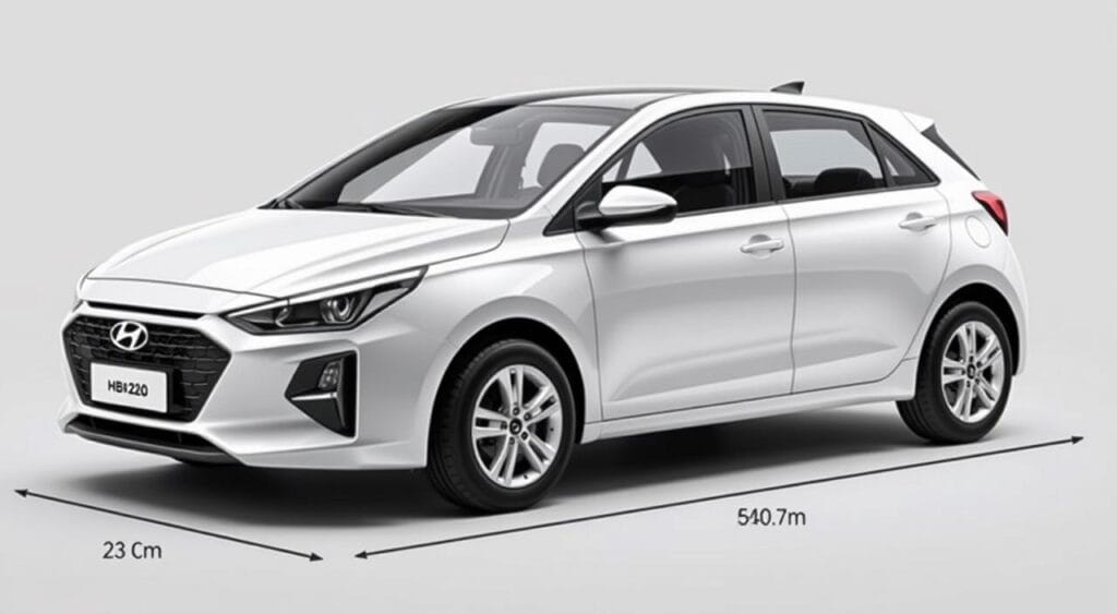 qual o tamanho do hb20 hatch