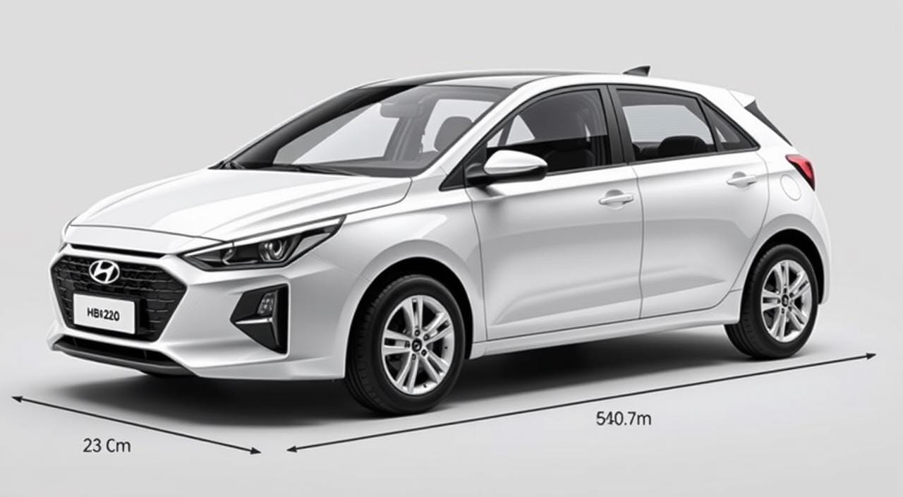 qual o tamanho do hb20 hatch