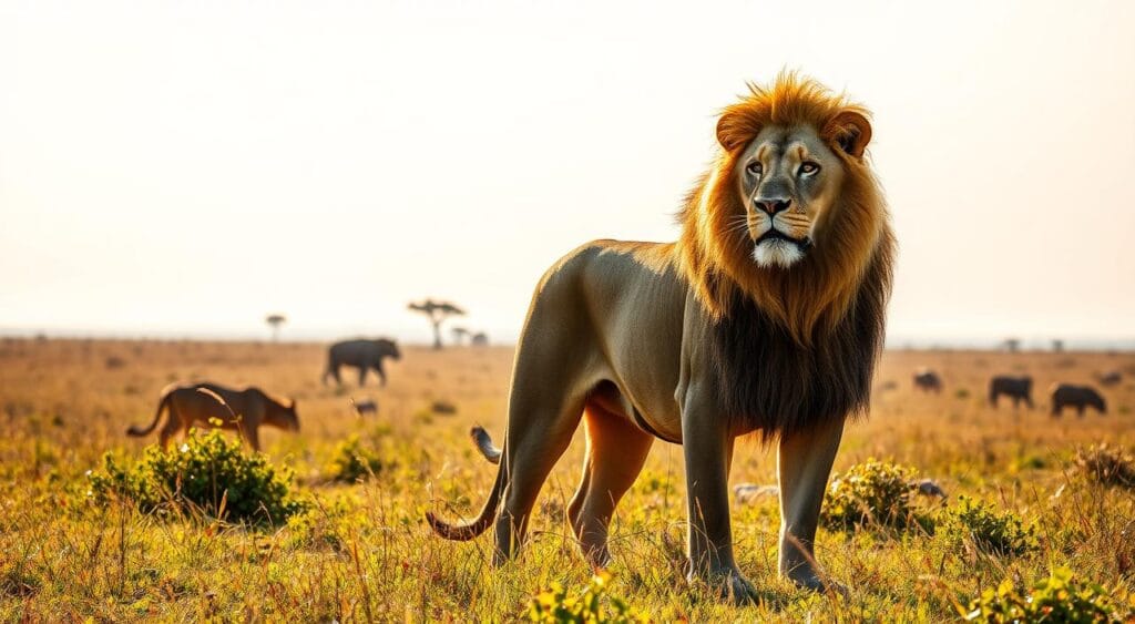 qual o tamanho do leão