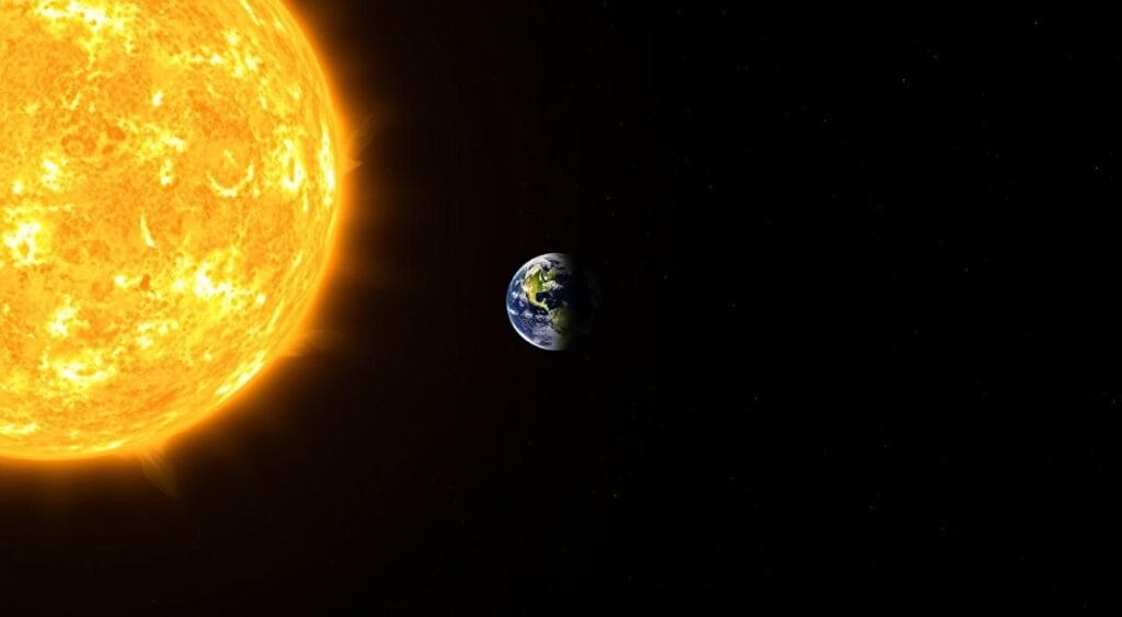 qual o tamanho do sol em relação a terra