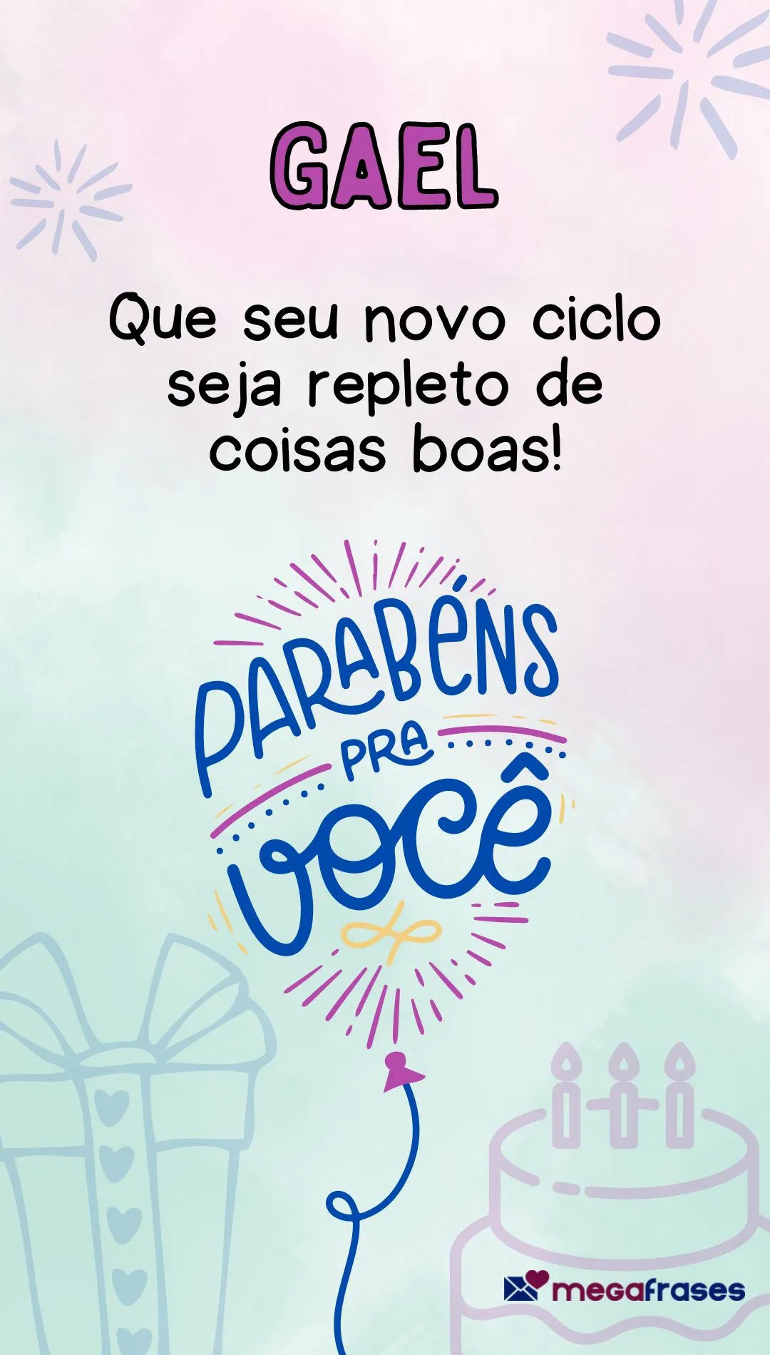 Mensagens de feliz aniversário para Gael